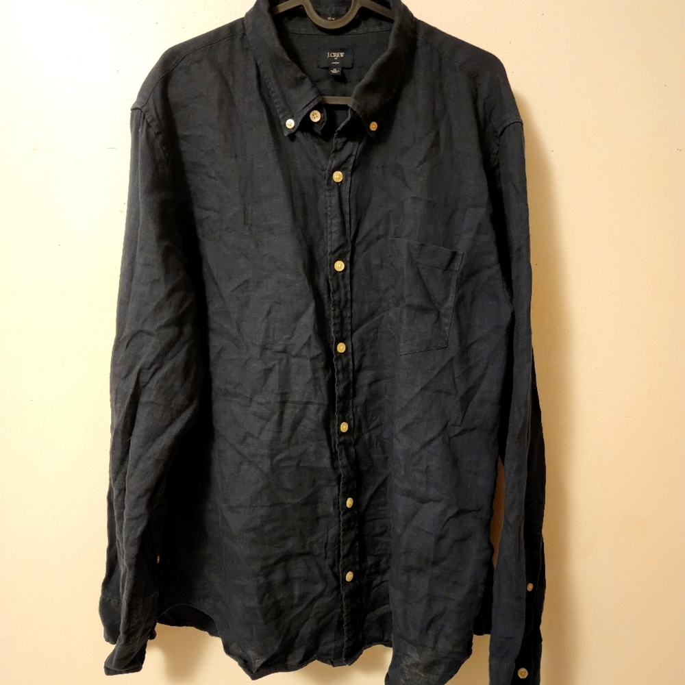 Mens J. Crew Linen Slim Fit XL